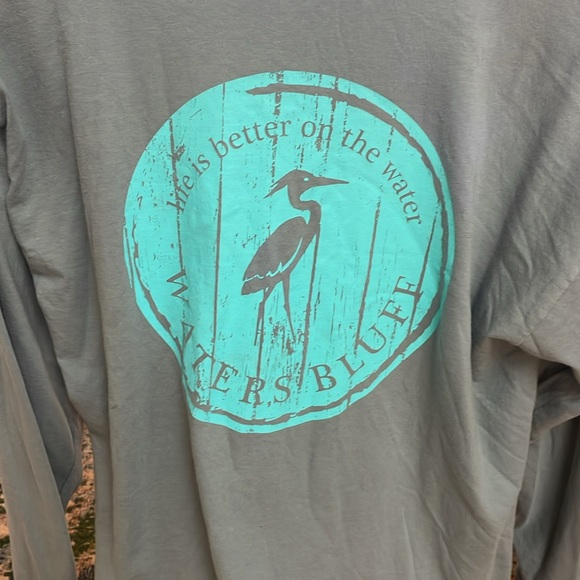 Men’s Waters Bluff LS Tee. Gray Large. NWT - Picture 3 of 5